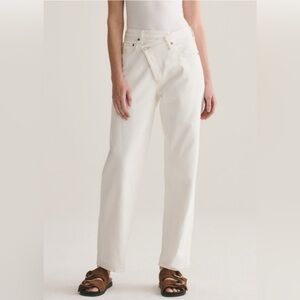 Agolde Women's Straight Leg Jeans in White